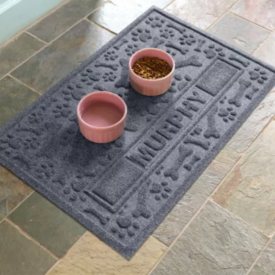 Product Bungalow Flooring Personalized WaterHog Paws & Bones Dog Bowl Placemat