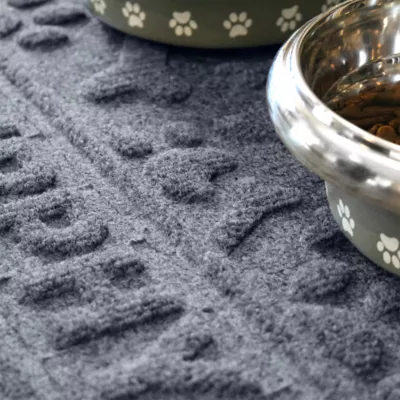Product Bungalow Flooring Personalized WaterHog Paws & Bones Dog Bowl Placemat