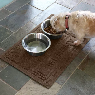 Product Bungalow Flooring Personalized WaterHog Paws & Bones Dog Bowl Placemat