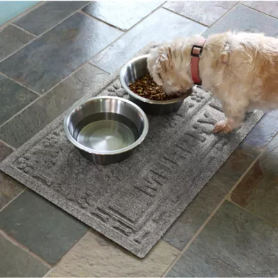 Product Bungalow Flooring Personalized WaterHog Paws & Bones Dog Bowl Placemat