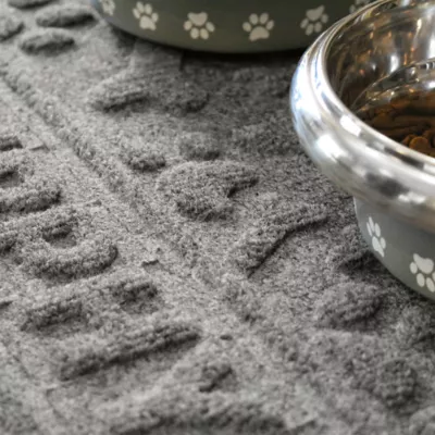 Product Bungalow Flooring Personalized WaterHog Paws & Bones Dog Bowl Placemat