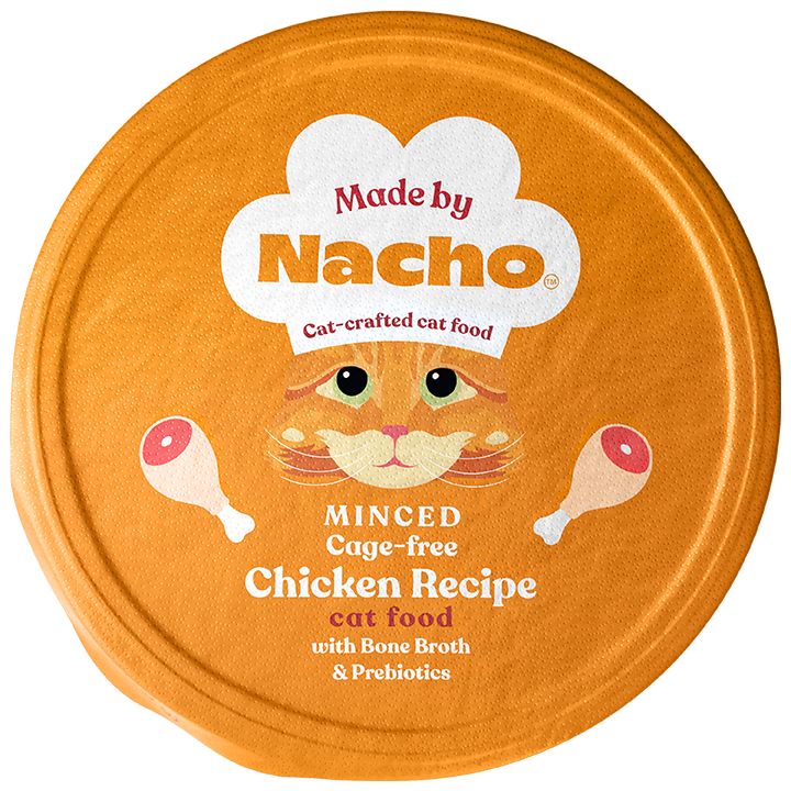 Made By Nacho&trade; Minced Cage Free with Bone Broth & Prebiotics Wet Cat Food 2.5oz - Chicken