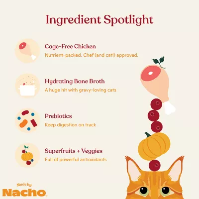 Product Made By Nacho™ Minced Cage Free with Bone Broth & Prebiotics Wet Cat Food 2.5oz - Chicken