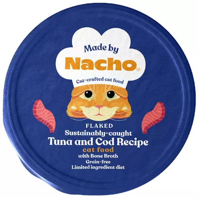 Product Made By Nacho™ Diced Wet Cat Food Grain Free, Limited Ingredient -2.5oz Tuna and Cod