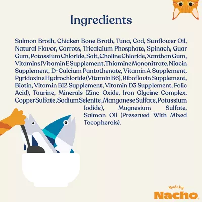 Product Made By Nacho™ Diced Wet Cat Food Grain Free, Limited Ingredient -2.5oz Tuna and Cod