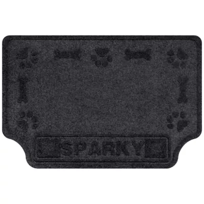 Bungalow Flooring Personalized WaterHog Drool Hog Dog Bone Dog Bowl Placemat - Image 1