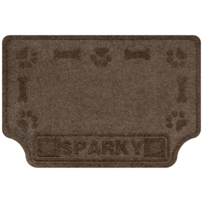 Bungalow Flooring Personalized WaterHog Drool Hog Dog Bone Dog Bowl Placemat - Image 1