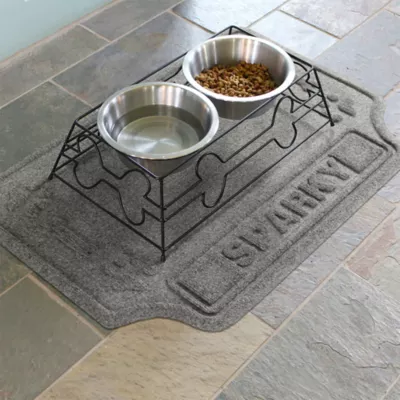 Product Bungalow Flooring Personalized WaterHog Drool Hog Dog Bone Dog Bowl Placemat