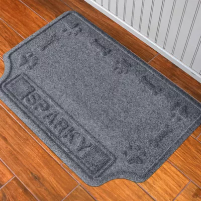 Product Bungalow Flooring Personalized WaterHog Drool Hog Dog Bone Dog Bowl Placemat