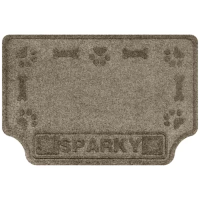 Product Bungalow Flooring Personalized WaterHog Drool Hog Dog Bone Dog Bowl Placemat
