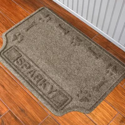 Product Bungalow Flooring Personalized WaterHog Drool Hog Dog Bone Dog Bowl Placemat