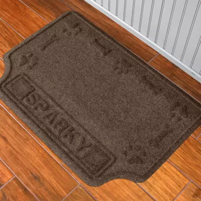 Product Bungalow Flooring Personalized WaterHog Drool Hog Dog Bone Dog Bowl Placemat
