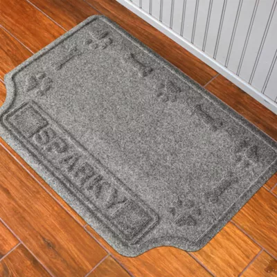 Product Bungalow Flooring Personalized WaterHog Drool Hog Dog Bone Dog Bowl Placemat
