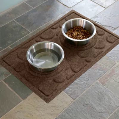 Product Bungalow Flooring WaterHog Dots Dog & Cat Bowl Placemat, 27 x 18-in