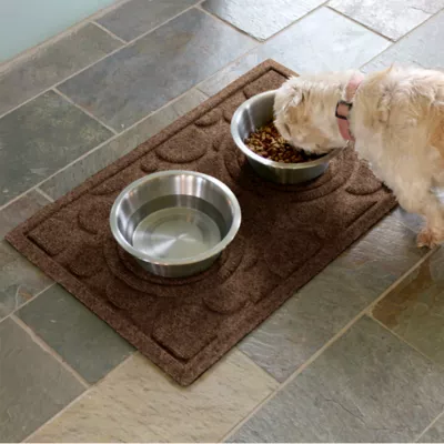 Product Bungalow Flooring WaterHog Dots Dog & Cat Bowl Placemat, 27 x 18-in