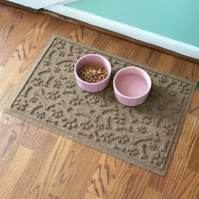Product Bungalow Flooring WaterHog Paws & Bones Dog Bowl Placemat