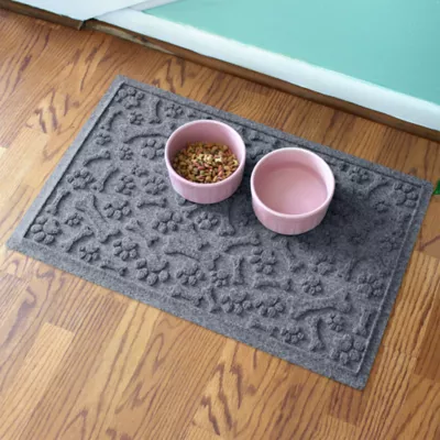 Product Bungalow Flooring WaterHog Paws & Bones Dog Bowl Placemat