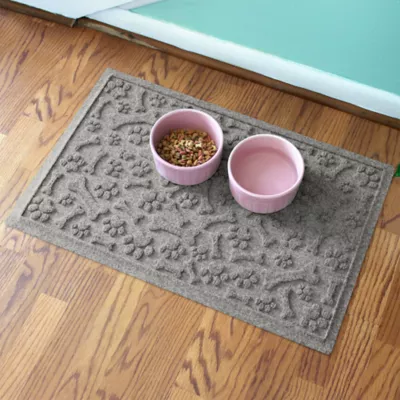 Product Bungalow Flooring WaterHog Paws & Bones Dog Bowl Placemat