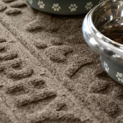 Product Bungalow Flooring Personalized WaterHog Paws & Bones Dog Bowl Placemat