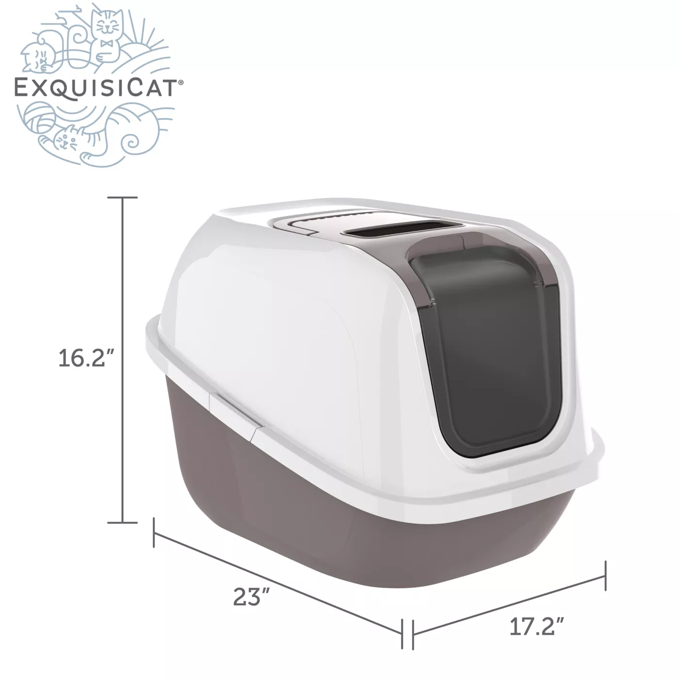 ExquisiCat Jumbo Flip Top Litter Box with Door