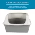ExquisiCat® Plastic Rimmed High-Sided Cat Litter Box, Open Top, Gray/White image thumbnail 5