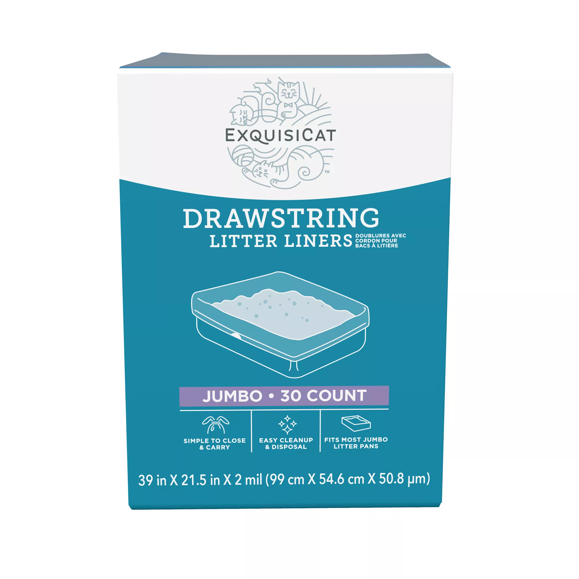 ExquisiCat® Drawstring Litter Liners