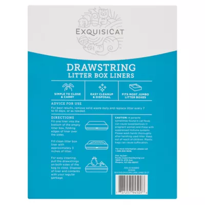 ExquisiCat® Drawstring Cat Litter Box Liners, Large-Jumbo - Image 7