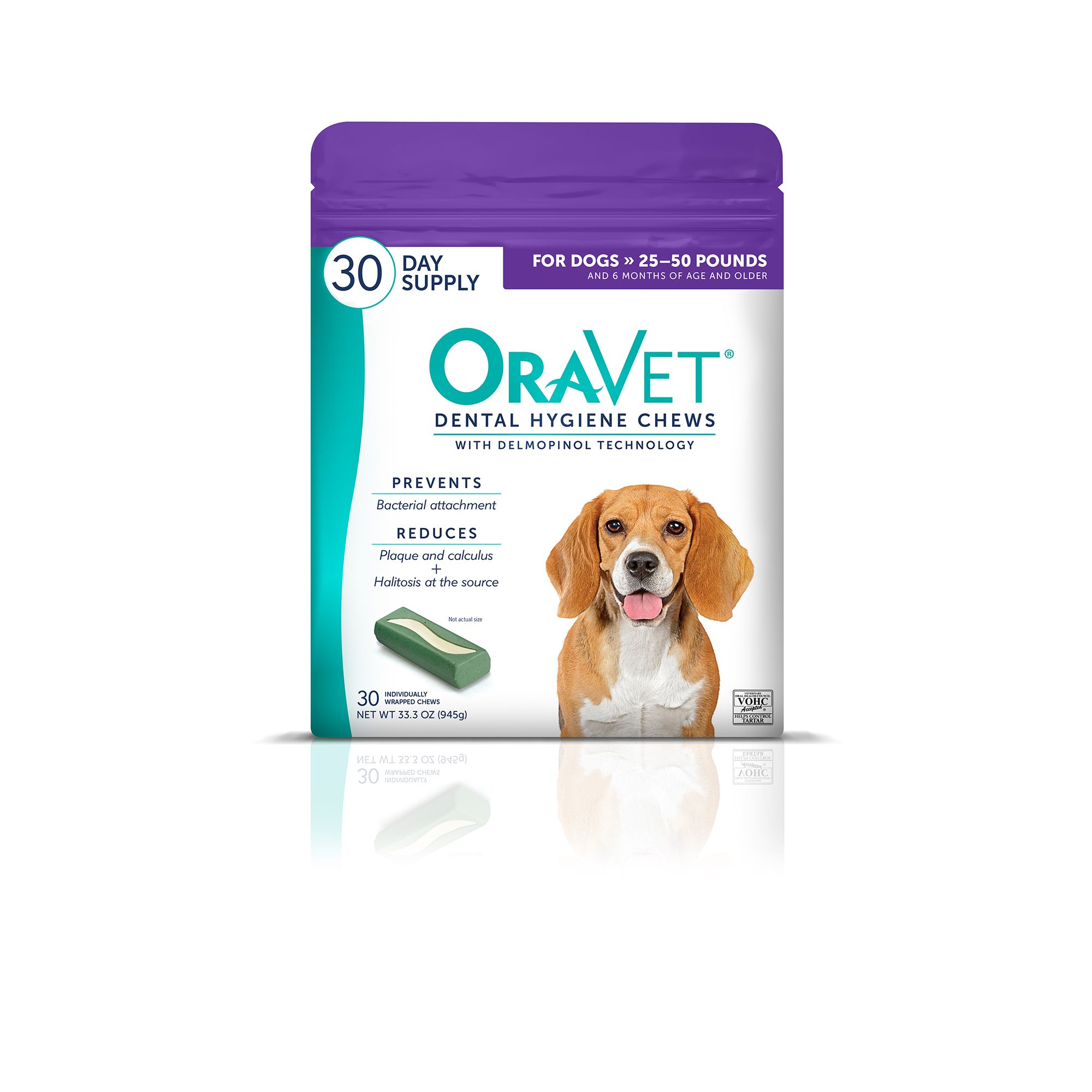 OraVet Dental Hygiene Chews for Medium Dogs 25 50 Lbs