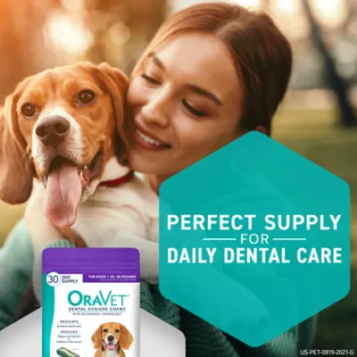 OraVet Dental Hygiene Chews for Medium Dogs 25 50 Lbs