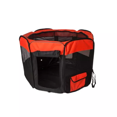 Armarkat Pp002r m Portable Pet Playpen in Black and Red Combo