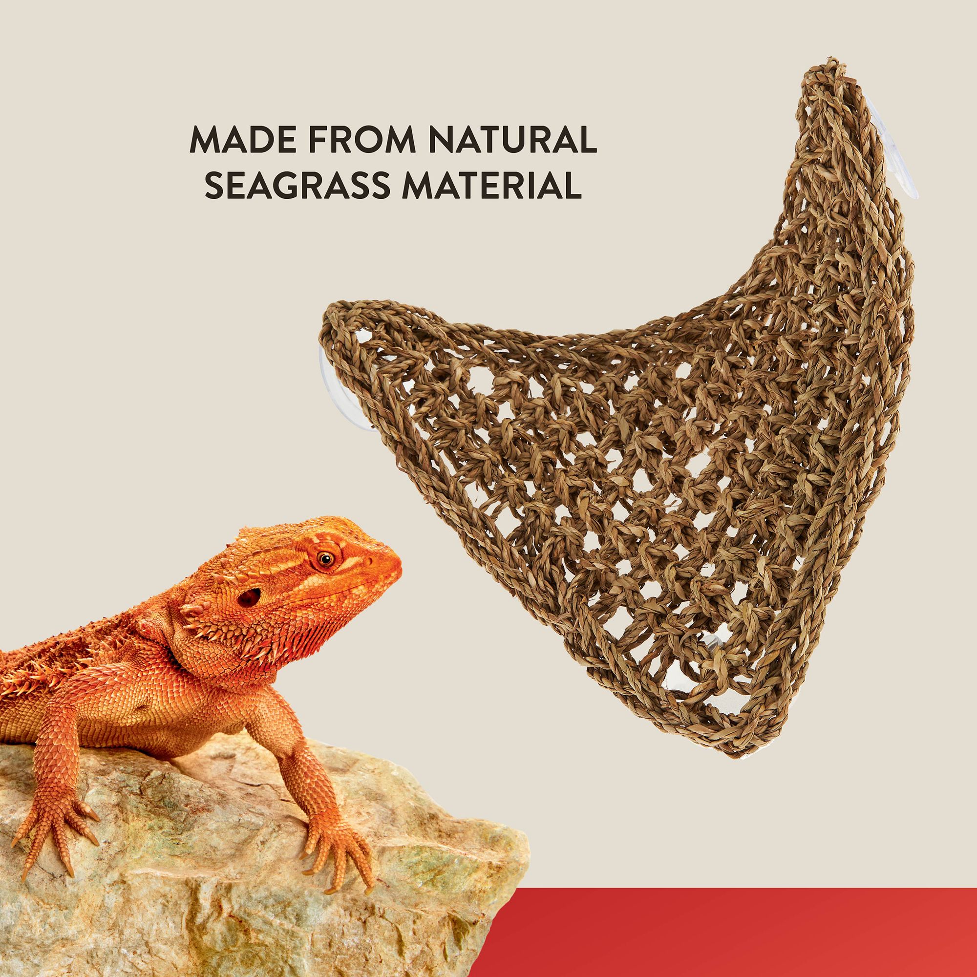 Thrive Seagrass Reptile Hammock - Climbing Terrarium Decor - thumbnail 3