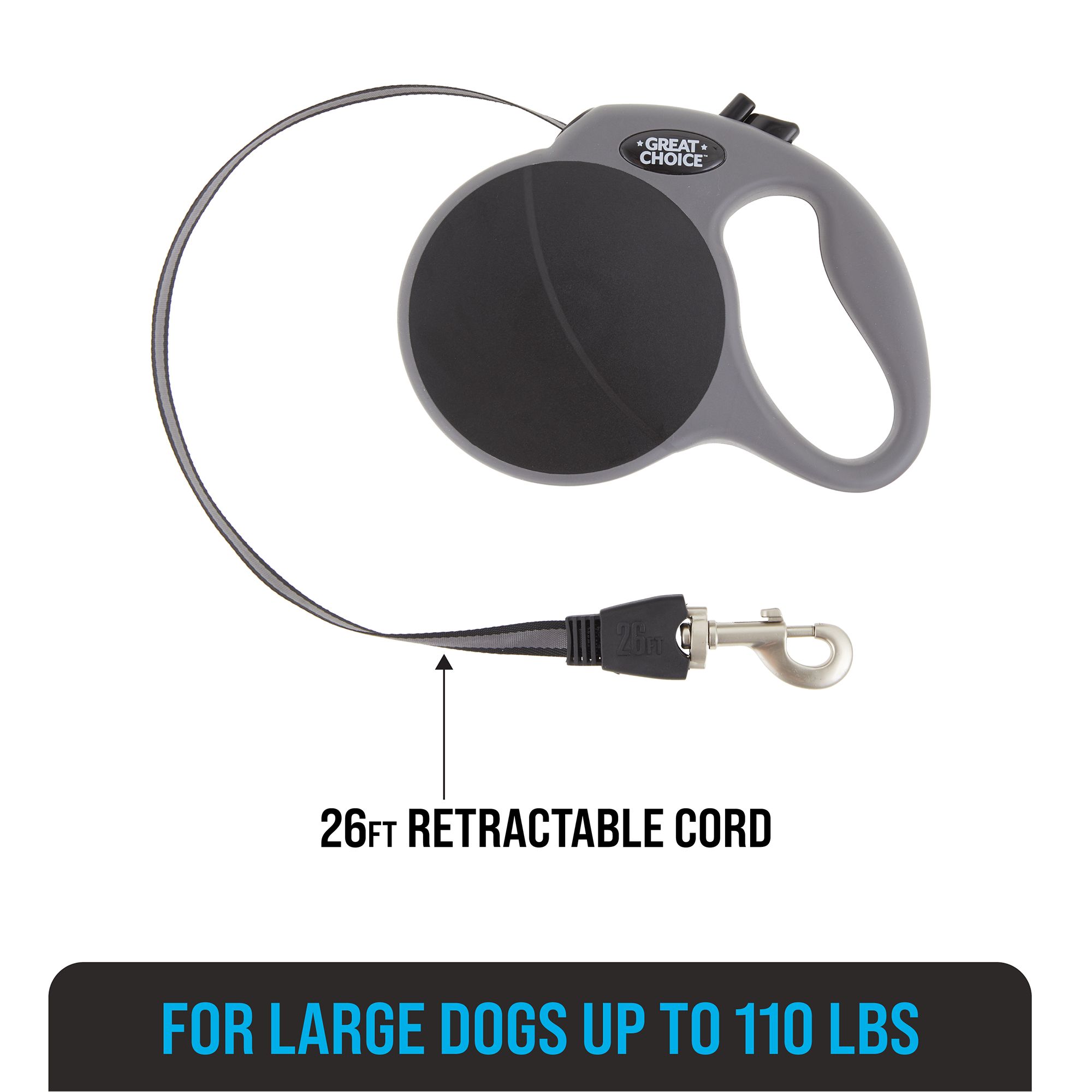 Great Choice Retractable + Extra Length Tape Dog Leash