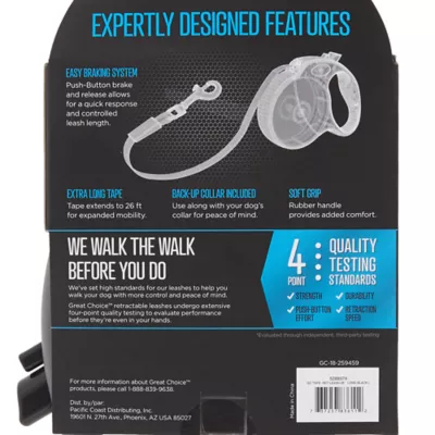 Product Great Choice® Retractable + Extra Length Tape Dog Leash