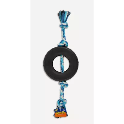 Product Joyhound Game On Knotted Rope with Rubber Tire Dog Toy