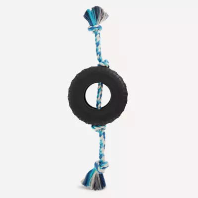 Product Joyhound Game On Knotted Rope with Rubber Tire Dog Toy