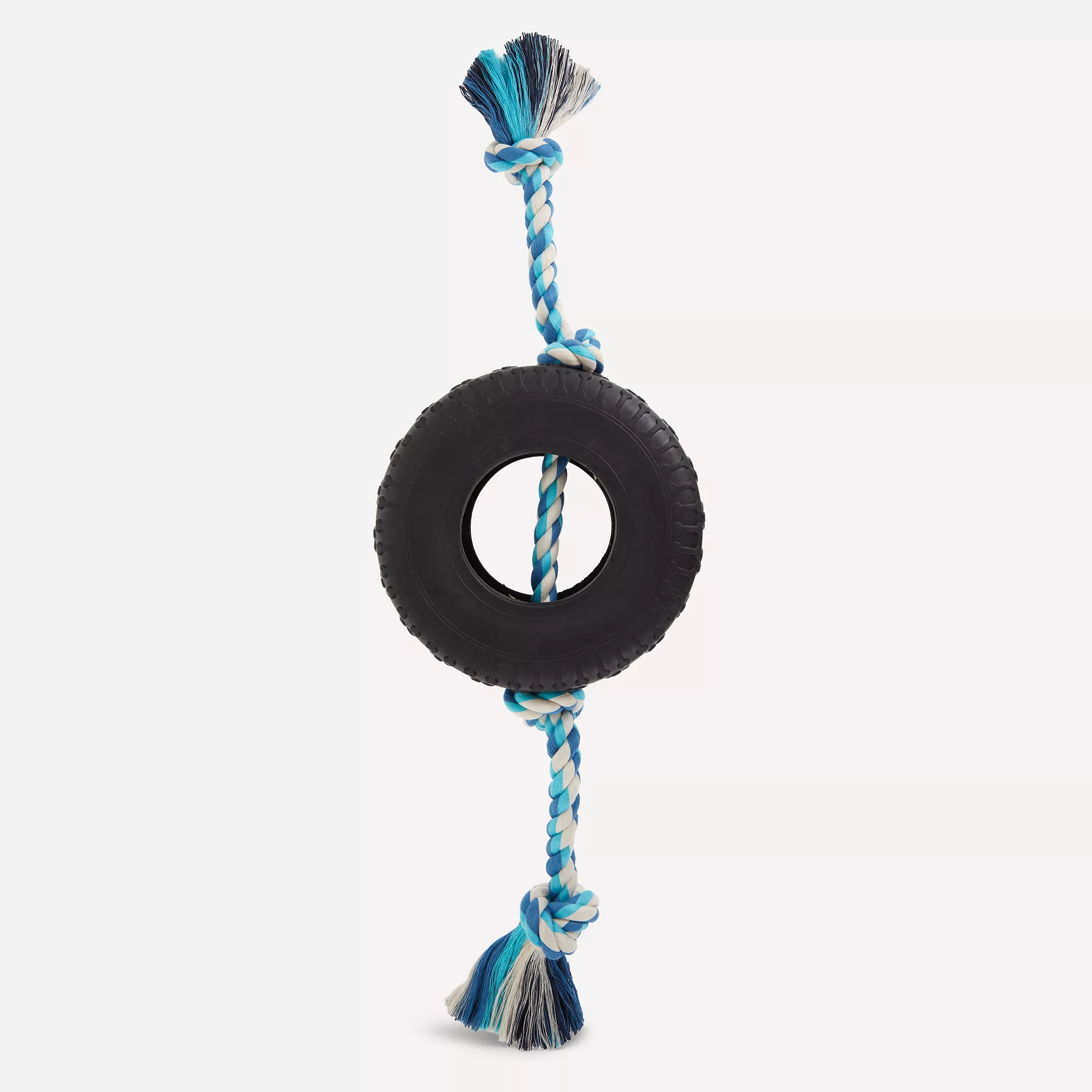 Joyhound Game On Knotted Rope with Rubber Tire Dog Toy