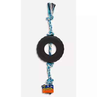 Product Joyhound Game On Knotted Rope with Rubber Tire Dog Toy