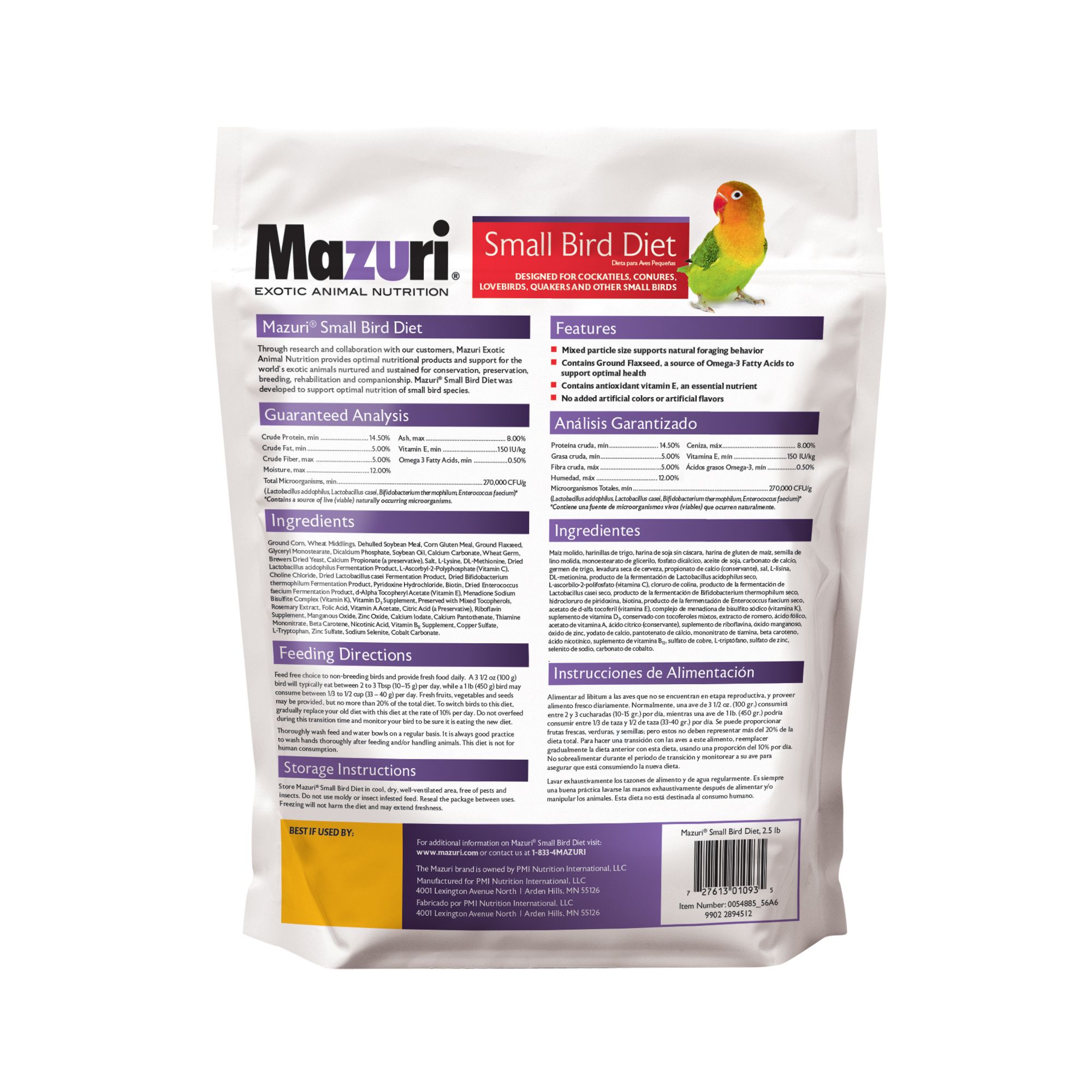Mazuri Small Bird Diet - Daily Diet - thumbnail 2