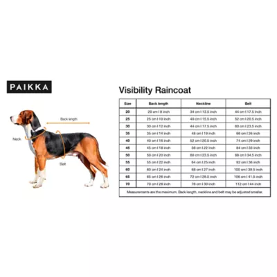 Product PAIKKA Fully Reflective Dog Raincoat
