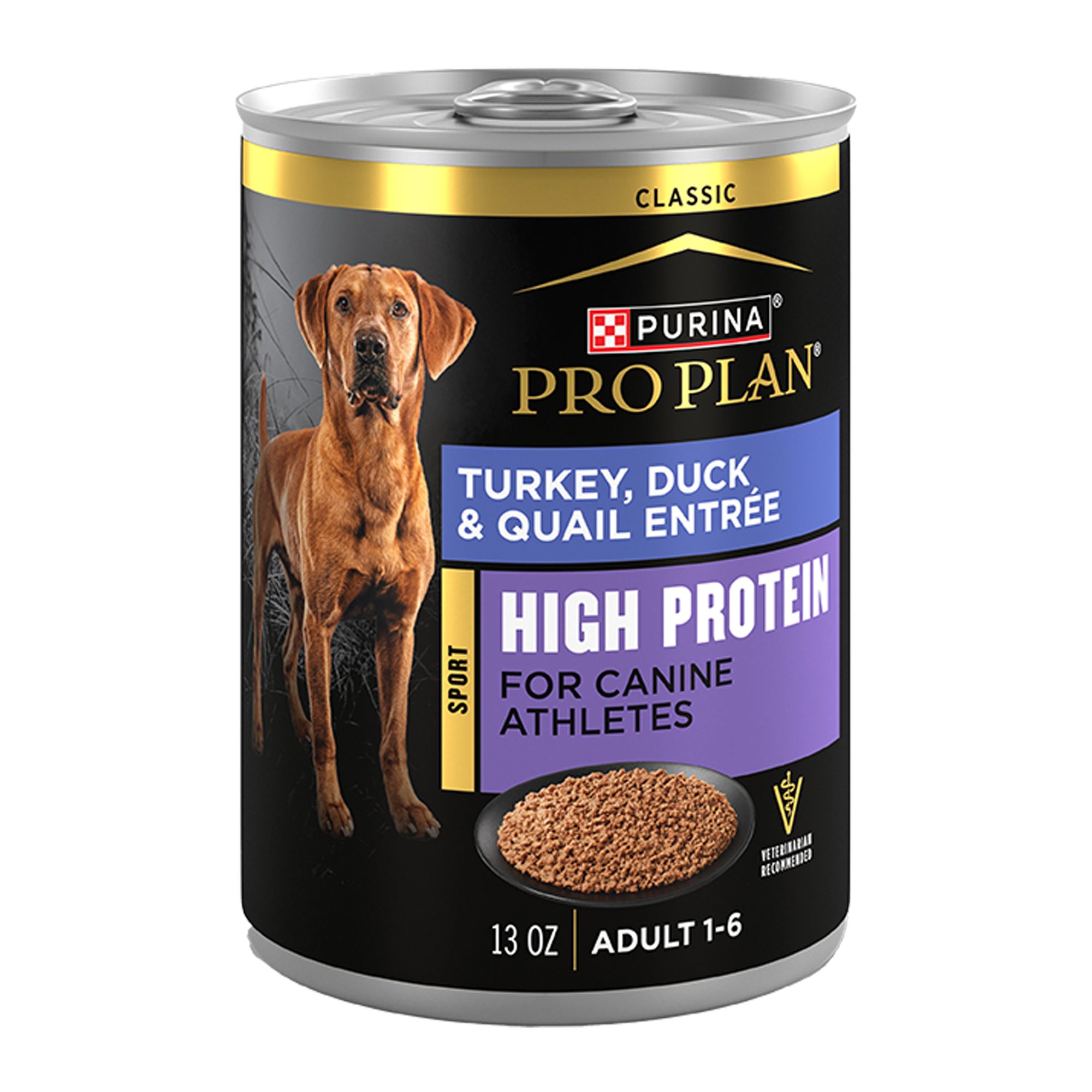 Purina ONE Wet Dog Food Variety Pack | Real Turkey, Chicken, Duck & Venison | 13oz Cans (6-Pack)