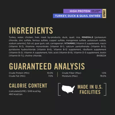 Product Purina Pro Plan Sport High Protein Adult Wet Dog Food - Turkey, Duck & Quail, 13 oz
