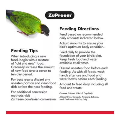 Product ZuPreem® NutriSmart Medium & Large Bird Food