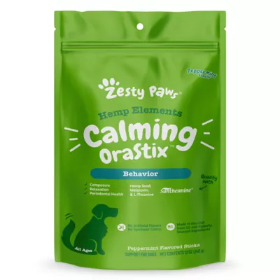 Product Zesty Paws Hemp Elements Calming OraStix for Dogs - Peppermint Flavor - 12 oz