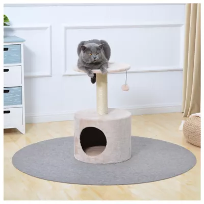 Product Two By Two The Birch 23-in Plush Cat Tree & Condo, Beige