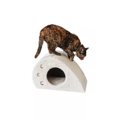 Product Two By Two The Magnolia 18-in Mini Plush Cat Condo, Cream