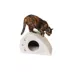 Two By Two The Magnolia 18-in Mini Plush Cat Condo, Cream image thumbnail 2