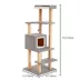 Two By Two The Sequoia 51-in Felt Cat Tree & Condo, Grey image thumbnail 3