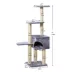 Two By Two The Spruce 54-in Plush Cat Tree Playground & Condo, Grey image thumbnail 3