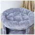 Two By Two The Juniper 25-in Plush Cat Condo & Pillowtop Bed, Grey image thumbnail 5