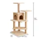 Product Two By Two The Evergreen 50-in Faux-Fleece Cat Tree & Condo, Beige